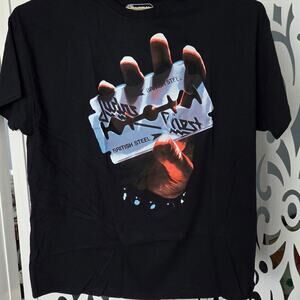 Judas Priest British Steel Razor Blade Graphic T Shirt 2XL NWOT Official 2023